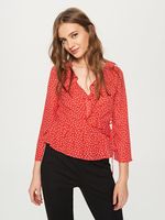 Блуза RESERVED Красный в горошек