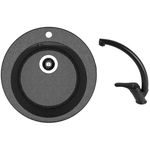 Chiuvetă bucătărie cu bateria Dr.Gans Gala + SanDonna F 1069 negru