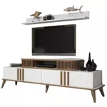 Comodă TV Trendy Eylul, Alb 168x51x39cm