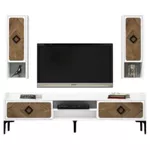 Тумба напольная для TV Trendy Samba, Alb 180x52x35cm
