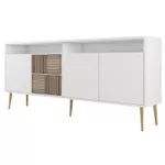 Тумба Trendy Milano, alb, auriu