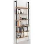 Офисный стеллаж Bofigo Металлический, настенный, 6 отделений 60x20x180 см, Дуб (15-66-02)