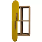 Офисный стеллаж Trendy Trandafir-Nuc, Galben 35x60x22cm (GTR005379)