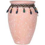 Цветочный горшок ProGarden 41529 Вазон глиняный Белые точки 18.5x12.5x12.4cm