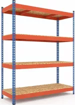 Cтеллаж складской Nex Home Raft metalic Titan 1800x1600x500mm, 4 nivele PAL, Blue/Orange