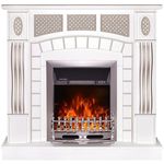 Камин электрический ArtFlame Amsterdam & Galileo silver, 1120x1150x300 mm, Alb