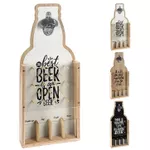 Decor Promstore 48325 Suport capace sticla de bere cu deschizator 20x45cm, lemn