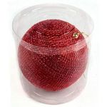 Decor de Crăciun și Anul Nou Promstore 35354 Шар елочный 200mm с бусинками, красный