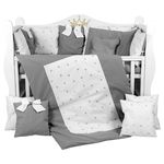Детское постельное белье PernaMea Set lenjerie 8 piese Perne Gri (PM.101650/2)