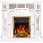 Камин электрический ArtFlame Amsterdam wood & Galileo gold