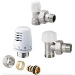 Запорная арматура ICMA Set robinet cu cap termostat + retur 16x1/2 (01319)