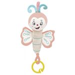 Jucărie cu pandantiv BabyJem 831 Jucarie din plus cu vibratii Fluture Roz (6+ luni)