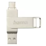Флеш память USB Hama 182491 C-Rotate Pro USB Stick, USB-C 3.1/3.0, 128GB, 100MB/s, silver