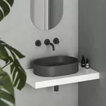 Раковина Ravak Ceramic Slim 550 O 55x37x12cm Anthracite XJX03155000