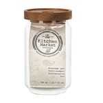 Container alimentare Excellent Houseware 37105 Borcan din sticla cu capac-sfesnic 0.7L, 10cm