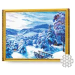 Картина по номерам Art Gallery GA78633 Mozaic cu diamante 40x50cm Ziua insorita in munti