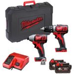 Set de scule electrice Milwaukee 4933447126 M18BPP2D-402C