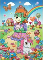 Puzzle Trefl 14833 Familia Treflik cu Sclipici, 100el