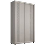 Dulap Mobildor-Lux Compact uși glisante PAL cu ornament grecesc (140x45x200H cm) Grey