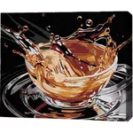 Картина по номерам BrushMe RMGB019FC 30x40сm (pânză neagră/fără cutie) Strop de cafea