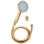 Set pentru duș Bisk 08587 Cap de dus BASE 5F cu suport de perete, aur