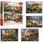 Puzzle Trefl TR4IN1 Dinozauri 4în1, 207elem