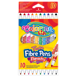Фломастеры Fibre Pens 10 шт. 4 мм/0.7мм Colorino