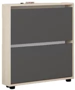 Raft pentru încălțăminte Mobildor-Lux Leo Slim 100x16x86H cm Sonoma/Anthracite