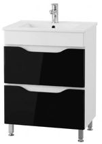Dulap pentru lavoar Mashtab 11647 Print cu 2 sertare 60cm Alb-Negru
