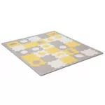 Complex de joacă pentru copii KinderKraft Напольные пазлы-коврик LUNO SHAPES KPLUSH00YEL0000 yellow