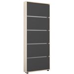 Полка для обуви Mobildor-Lux Leo Slim 80x16x203H cm Sonoma/Anthracite