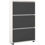 Raft pentru încălțăminte Mobildor-Lux Leo Slim 60x16x125H cm White/Anthracite