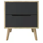 Тумбочка Trendy Flora-Sapphire Oak, Anthracite, 50x60x44cm