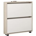 Raft pentru încălțăminte Mobildor-Lux Leo Slim 50x16x86H cm Sonoma/White
