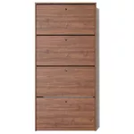 Полка для обуви Fabrik Home Тумба для обуви 4 дверцы / 800 орех каменный