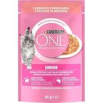 Hrană pentru animale de companie Purina One Junior Cat cons. p/u pisici (somon, morcov) 85g (26)