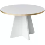 Măsuţă cafea Trendy Ciuperca, aur, nuc v2