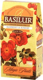 Ceai negru  Basilur Magic Fruits,  Raspberry & Rosehip, 100 g