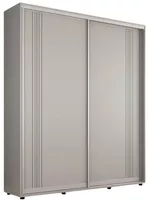 Шкаф Mobildor-Lux Compact uși glisante PAL cu ornament linii (190x45x200H cm) Grey