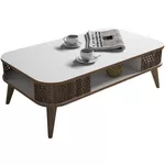 Măsuţă cafea Trendy Eylul, Alb 105x34x60cm