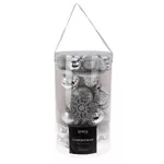 Новогодний декор Promstore 39981 Set decoratiuni pentru brad Silver, 57buc, cutie