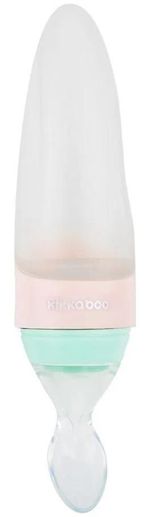 Seturi pentru hrănire bebelușilor Kikka Boo 31302020064 Biberon din silicon cu lingura Comet Pink, 90 ml
