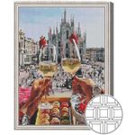 Tablou pe numere Art Gallery QB205252 Mozaic cu diamante patrate 40x50cm Vin in Milano