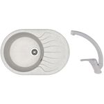 Мойка кухонная со смесителем Dr.Gans Berta 760 + SanDonna F 1069 gri