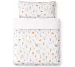 Lenjerie de pat pentru copii Veres VR 154.5.04.12 Фланель Улитки с грибочками (90x110/40x60) (3ед.)