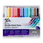 Set de creație Mont Marte MMPM0073 Set de markere acrilice cu vârf flexibil Premium, 12buc