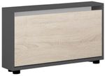Raft pentru încălțăminte Mobildor-Lux Leo Slim 50x16x47H cm Anthracite/Sonoma