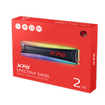 .M.2 NVMe SSD 2.0TB ADATA  XPG GAMMIX S40G RGB [PCIe 3.0x4, R/W:3500/1900MB/s, 290/240K IOPS]