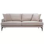 Canapea Trendy Papira Bej, 90x88x205cm (3 locuri)