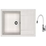 Мойка кухонная со смесителем Dr.Gans Techno 760 + SanDonna F 9995 alb